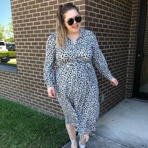 Loft leopard midi